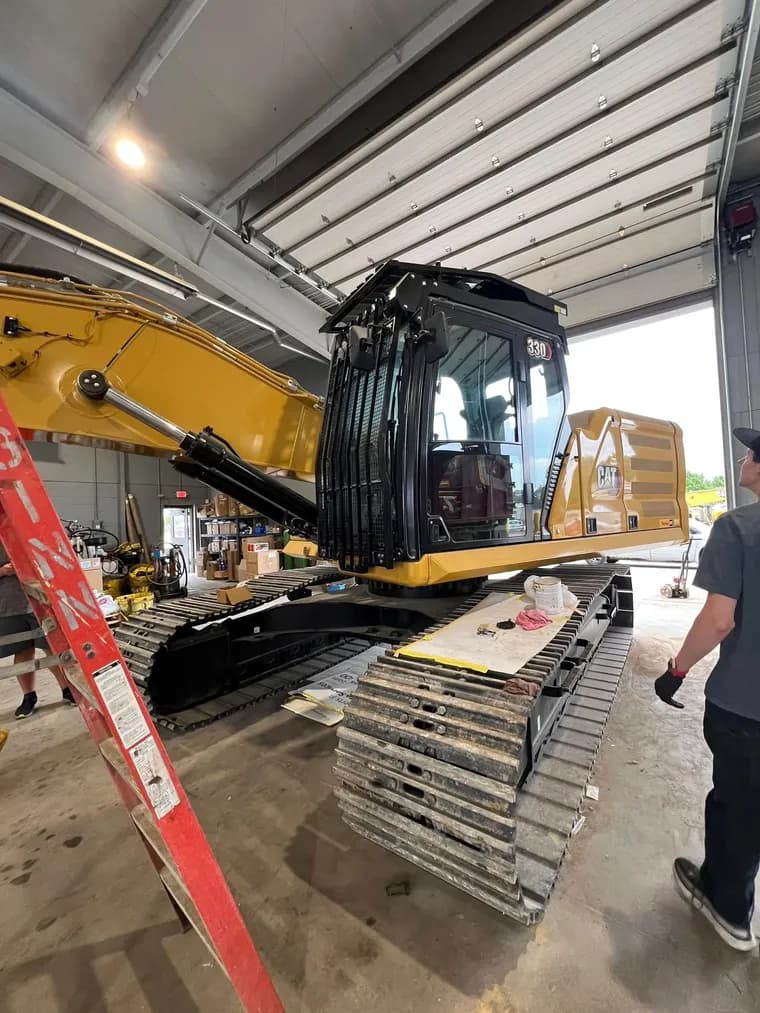 CAT Excavator — Side View